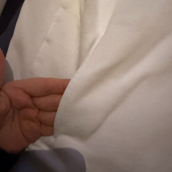 Aritzia TNA The Super Puff Fleece Crewneck Sweatshirt M White Oversized - Picture 2 of 5